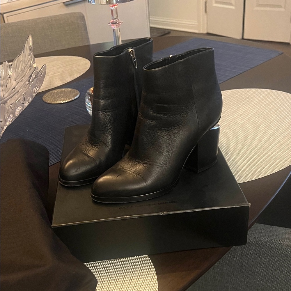 Black Alexander Wang Gabi Women’s Leather Ankle Boots